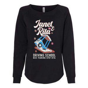 Outfit Funny Janet And Rita Driving School Womens California Wash Sweatshirt