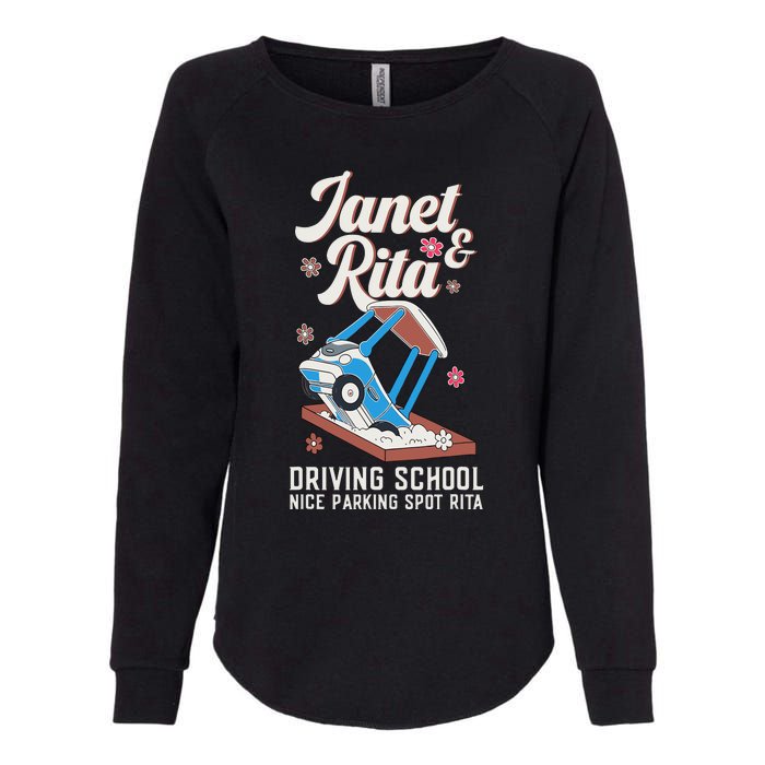 Outfit Funny Janet And Rita Driving School Womens California Wash Sweatshirt