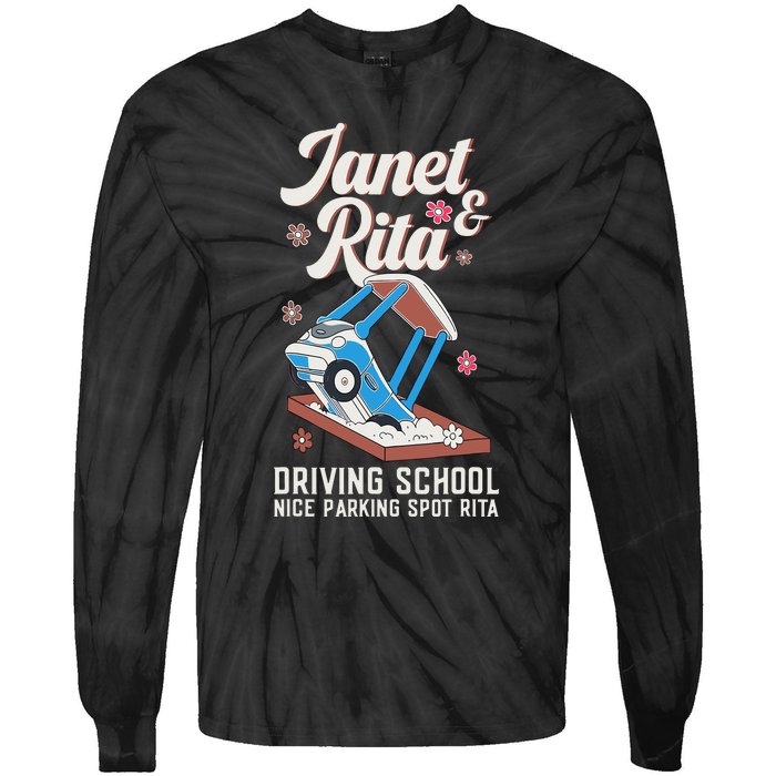 Outfit Funny Janet And Rita Driving School Tie-Dye Long Sleeve Shirt