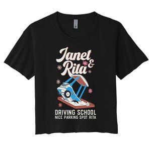 Outfit Funny Janet And Rita Driving School Women's Crop Top Tee