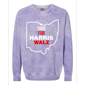 Ohio For Kamala Harris Waltz Walz 2024 Colorblast Crewneck Sweatshirt