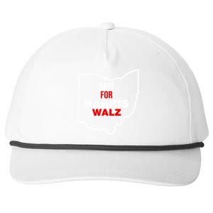 Ohio For Kamala Harris Waltz Walz 2024 Snapback Five-Panel Rope Hat