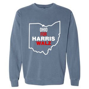 Ohio For Kamala Harris Waltz Walz 2024 Garment-Dyed Sweatshirt