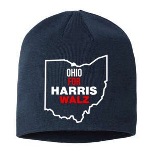 Ohio For Kamala Harris Waltz Walz 2024 Sustainable Beanie