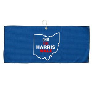 Ohio For Kamala Harris Waltz Walz 2024 Large Microfiber Waffle Golf Towel