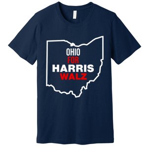 Ohio For Kamala Harris Waltz Walz 2024 Premium T-Shirt