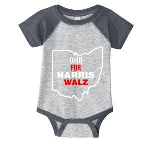 Ohio For Kamala Harris Waltz Walz 2024 Infant Baby Jersey Bodysuit