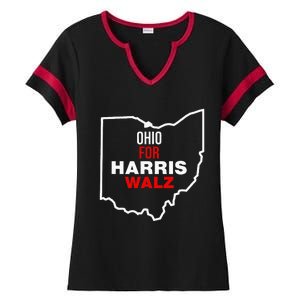 Ohio For Kamala Harris Waltz 2024 Ladies Halftime Notch Neck Tee