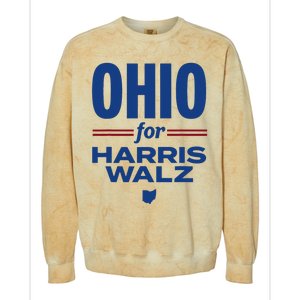 Ohio For Kamala Harris Waltz 2024 Design Colorblast Crewneck Sweatshirt