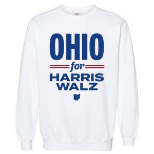 Ohio For Kamala Harris Waltz 2024 Design Garment-Dyed Sweatshirt