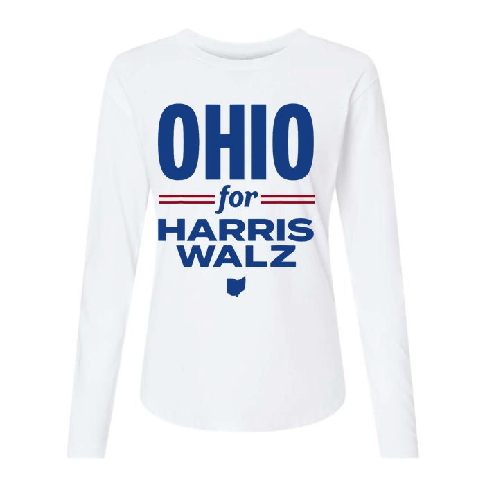 Ohio For Kamala Harris Waltz 2024 Design Womens Cotton Relaxed Long Sleeve T-Shirt