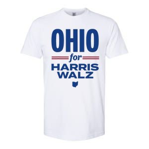 Ohio For Kamala Harris Waltz 2024 Design Softstyle CVC T-Shirt