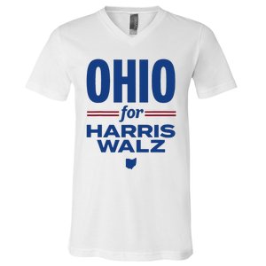 Ohio For Kamala Harris Waltz 2024 Design V-Neck T-Shirt