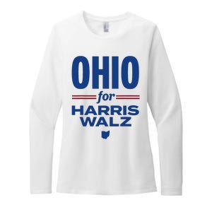 Ohio For Kamala Harris Waltz 2024 Design Womens CVC Long Sleeve Shirt