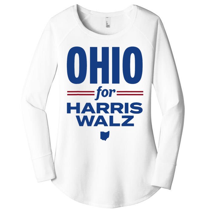 Ohio For Kamala Harris Waltz 2024 Design Women's Perfect Tri Tunic Long Sleeve Shirt