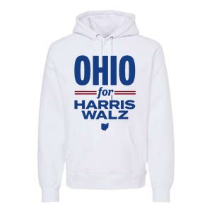 Ohio For Kamala Harris Waltz 2024 Design Premium Hoodie