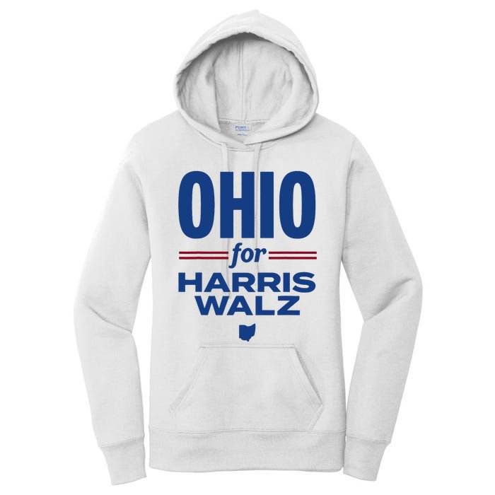 Ohio For Kamala Harris Waltz 2024 Design Women's Pullover Hoodie