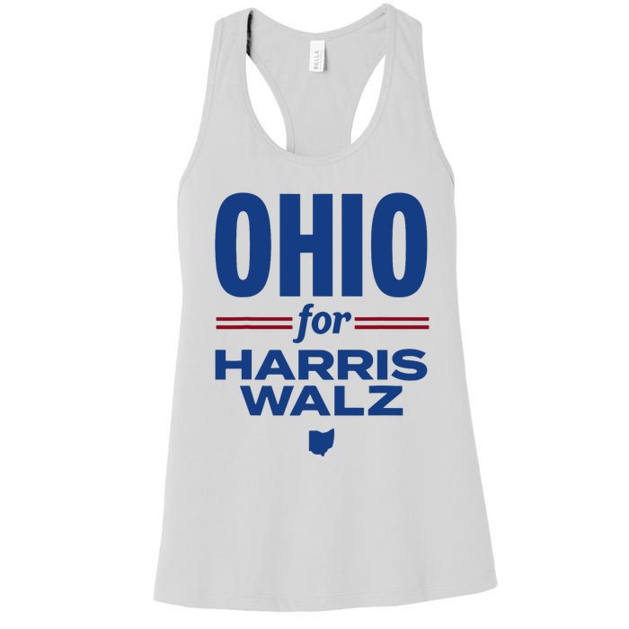 Ohio For Kamala Harris Waltz 2024 Design Women's Racerback Tank