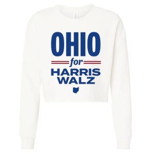 Ohio For Kamala Harris Waltz 2024 Design Cropped Pullover Crew