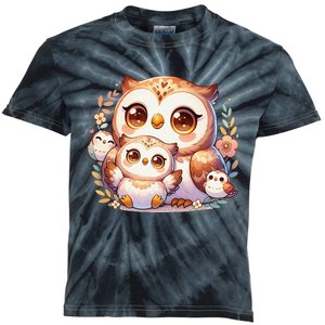 Owls Family Love Kids Tie-Dye T-Shirt