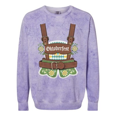 Oktoberfest Festival Lederhosen German Bavarian Outfit Colorblast Crewneck Sweatshirt