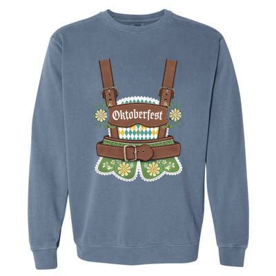 Oktoberfest Festival Lederhosen German Bavarian Outfit Garment-Dyed Sweatshirt