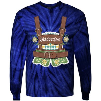 Oktoberfest Festival Lederhosen German Bavarian Outfit Tie-Dye Long Sleeve Shirt