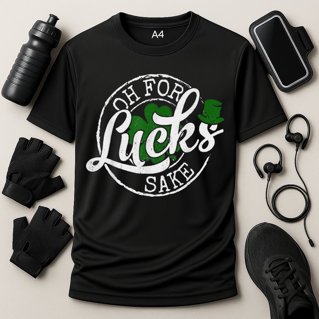 Oh For Lucks Sake Funny Saint Paddy's Day St Patrick's Day Cooling Performance Crew T-Shirt