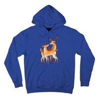 Outfit For Lovers: Cute Pair Of Watercolor Deer Gift Hoodie