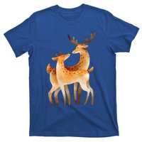 Outfit For Lovers: Cute Pair Of Watercolor Deer Gift T-Shirt