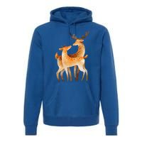 Outfit For Lovers: Cute Pair Of Watercolor Deer Gift Premium Hoodie