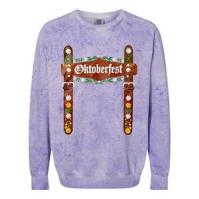 Oktoberfest Festival Lederhosen German Bavarian Costume Colorblast Crewneck Sweatshirt