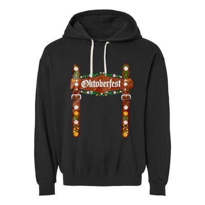 Oktoberfest Festival Lederhosen German Bavarian Costume Garment-Dyed Fleece Hoodie