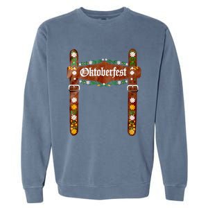 Oktoberfest Festival Lederhosen German Bavarian Costume Garment-Dyed Sweatshirt