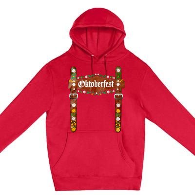 Oktoberfest Festival Lederhosen German Bavarian Costume Premium Pullover Hoodie