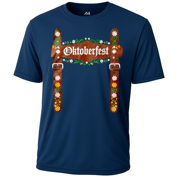 Oktoberfest Festival Lederhosen German Bavarian Costume Cooling Performance Crew T-Shirt