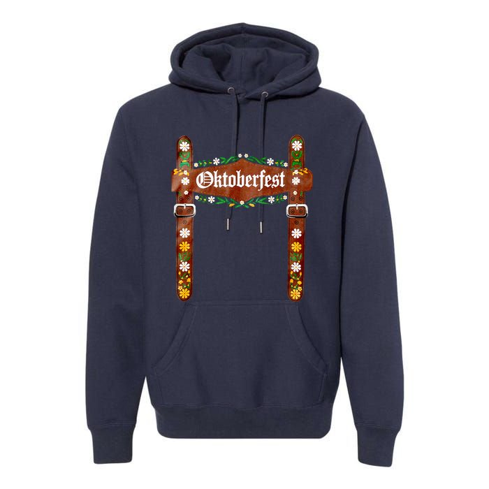 Oktoberfest Festival Lederhosen German Bavarian Costume Premium Hoodie