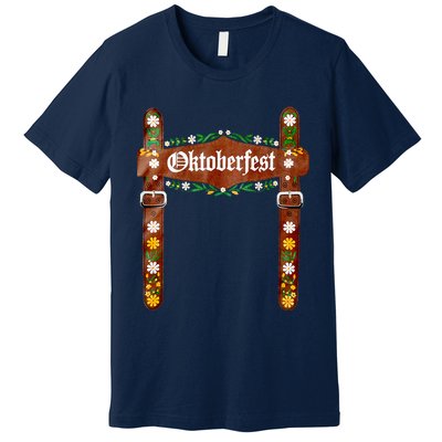 Oktoberfest Festival Lederhosen German Bavarian Costume Premium T-Shirt