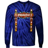 Oktoberfest Festival Lederhosen German Bavarian Costume Tie-Dye Long Sleeve Shirt