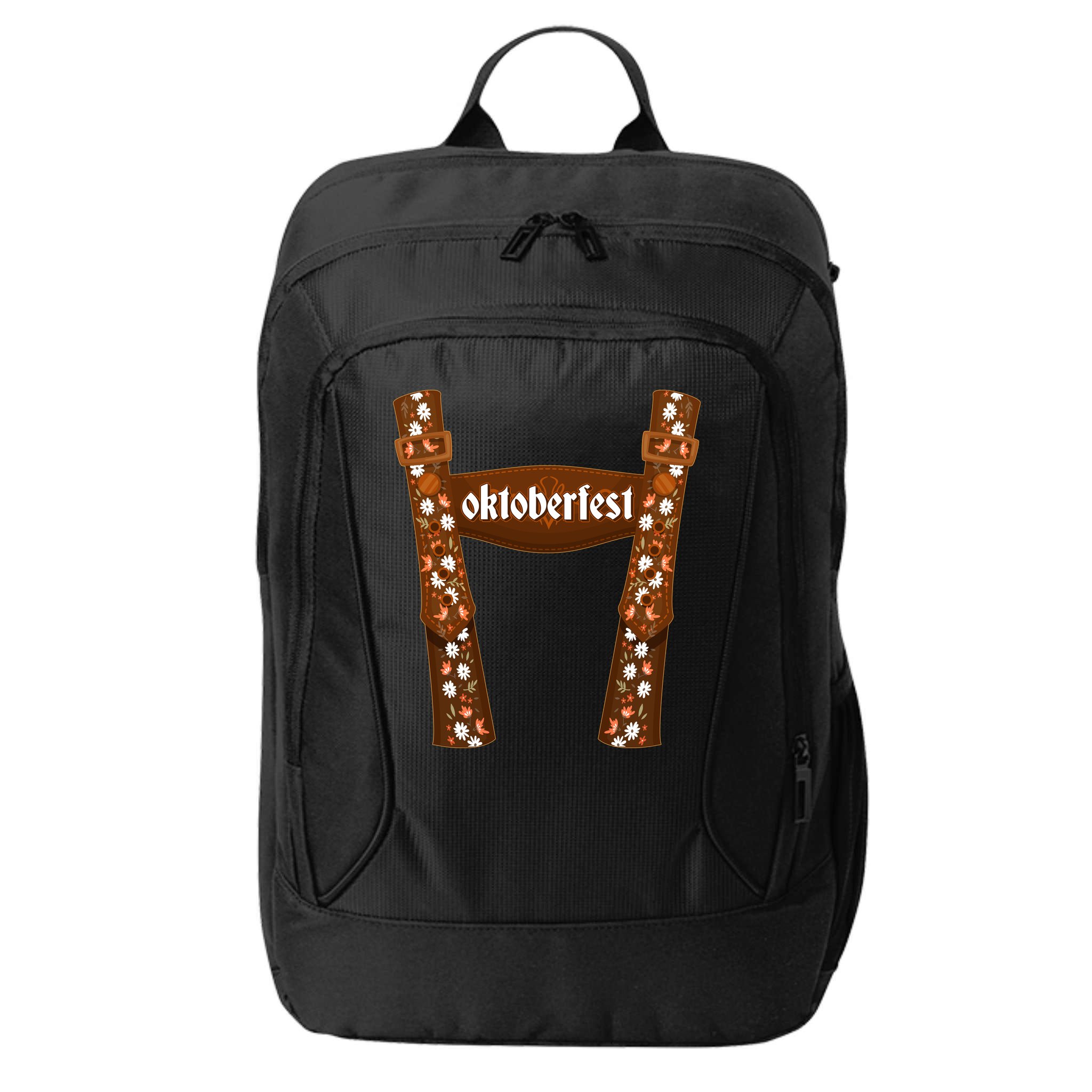 Oktoberfest Floral Lederhosen City Backpack