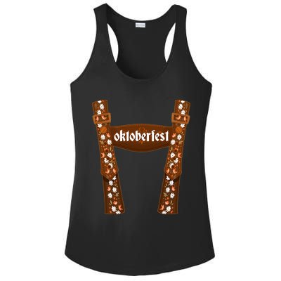 Oktoberfest Floral Lederhosen Ladies PosiCharge Competitor Racerback Tank