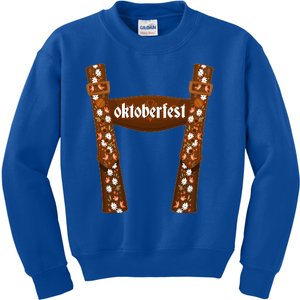 Oktoberfest Floral Lederhosen Kids Sweatshirt