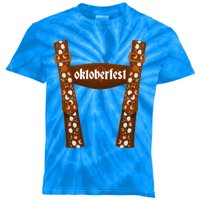 Oktoberfest Floral Lederhosen Kids Tie-Dye T-Shirt