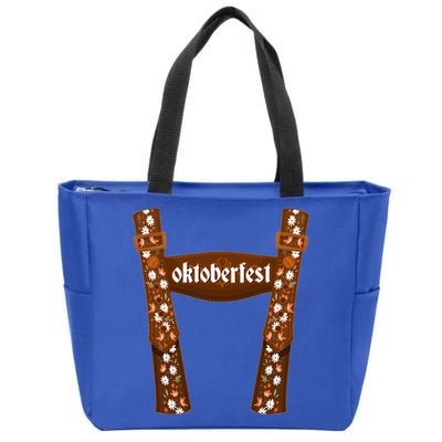 Oktoberfest Floral Lederhosen Zip Tote Bag