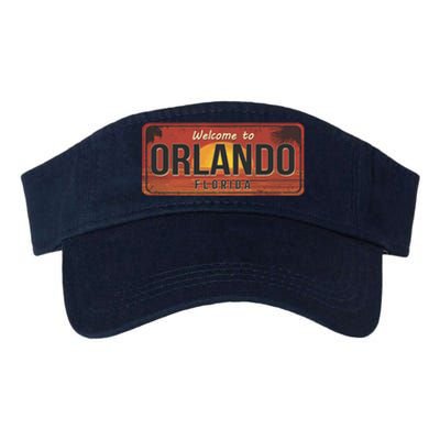 Orlando Florida License Plate Sunset Valucap Bio-Washed Visor