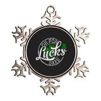 Oh For Lucks Sake Funny Saint Paddy's Day St Patrick's Day Metallic Star Ornament