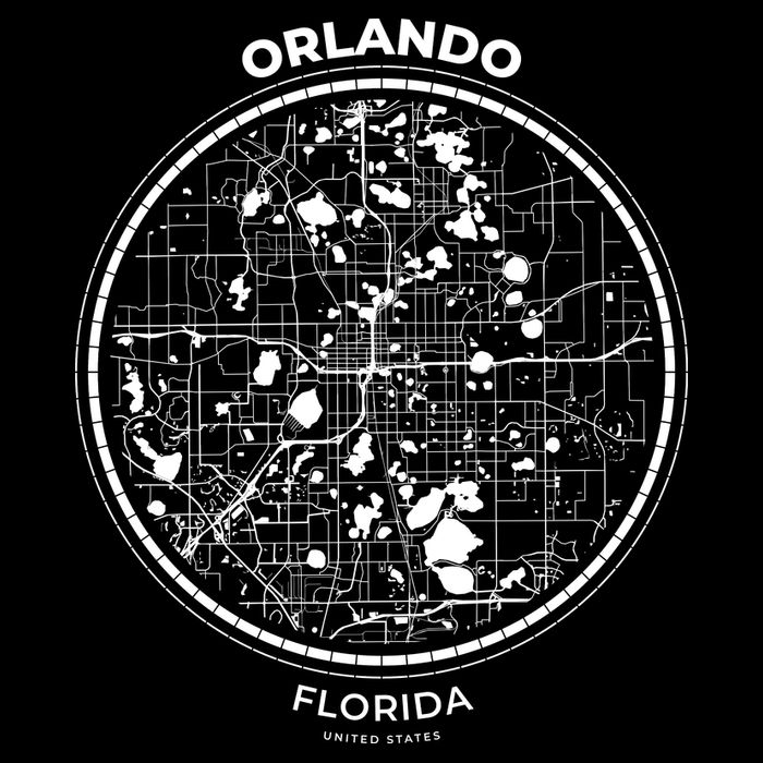 Orlando Florida Map Sketch Bucket Hat