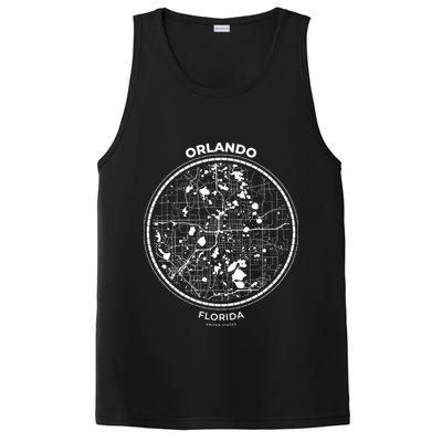 Orlando Florida Map Sketch PosiCharge Competitor Tank