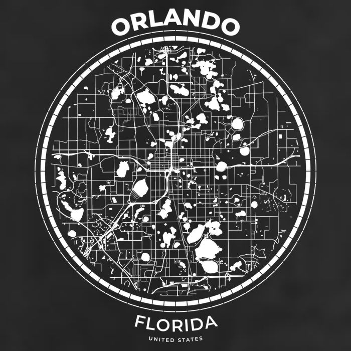 Orlando Florida Map Sketch Hat