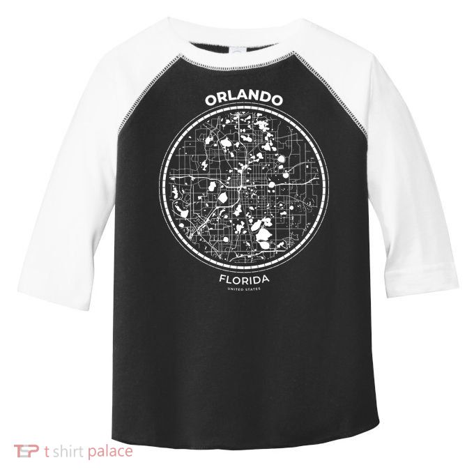 Orlando Florida Map Sketch Toddler Fine Jersey T-Shirt